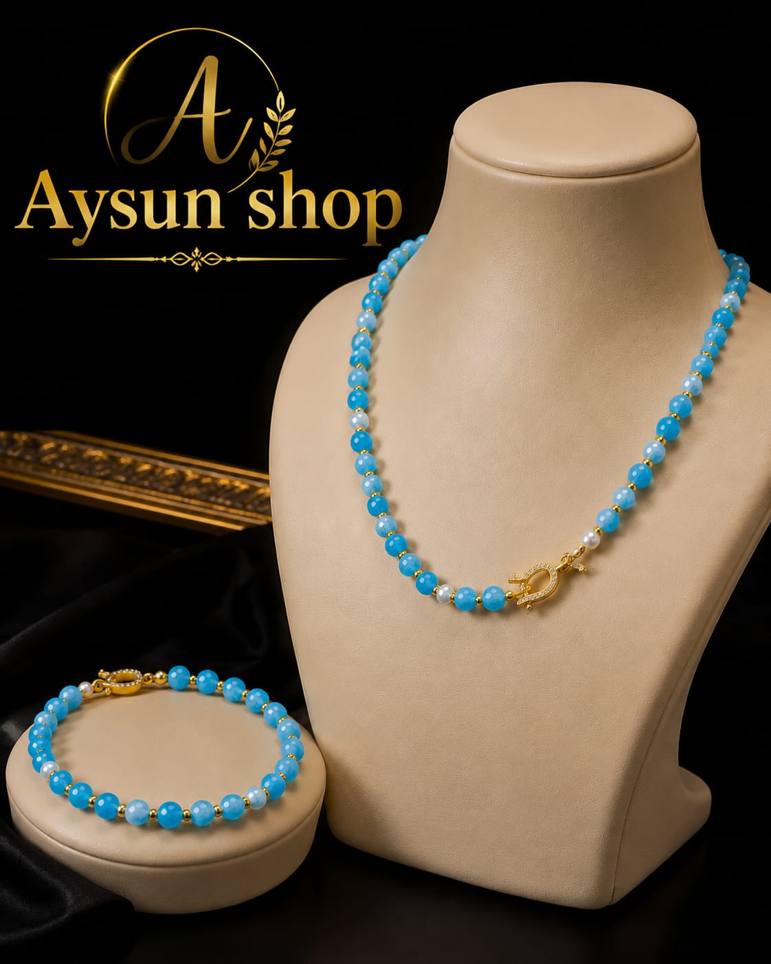 Akuamarin daşı - Boyunbağı